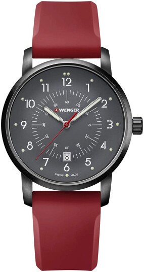 Wenger Herreklokke 01.1641.117 Grå/Gummi Ø42 mm Wenger Herreklokke 01.1641.117 Grå/Gummi Ø42 mm
