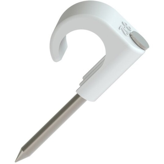 Namron Klips 8-12mm Hvit Sf 30mm Stift 100 Stk