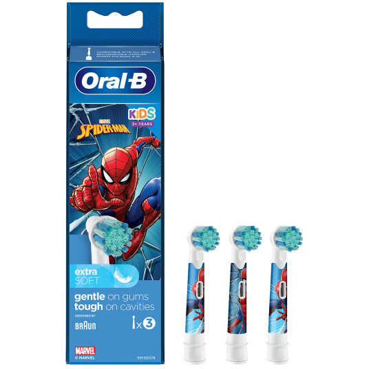 Oral-B Spider-Man Børstehoder For Barn 3 stk.