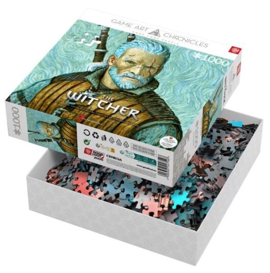 Good Loot Game Art Chronicles puslespill: The Witcher Geralt & Vincent van Gogh 1000 brikker Good Loot Game Art Chronicles puslespill: The Witcher Geralt & Vincent van Gogh 1000 brikker