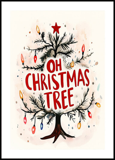Festive Tree Glow Plakat Plakat / 21x30cm