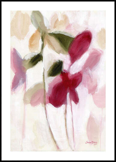 Botanical In Violet and Gold Plakat Plakat / 100x150cm