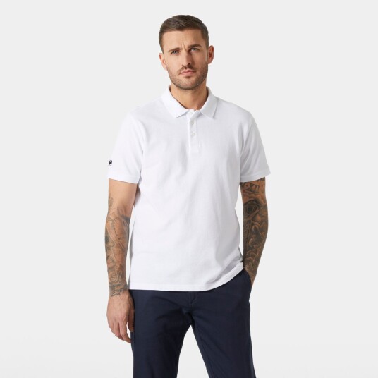Helly Hansen Herre Crew Bomull Pique Quick dry Polo Skjorte Hvit 2xl