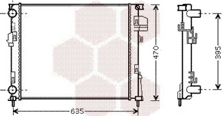 VAN WEZEL 43002327 Radiator motorkjøling
