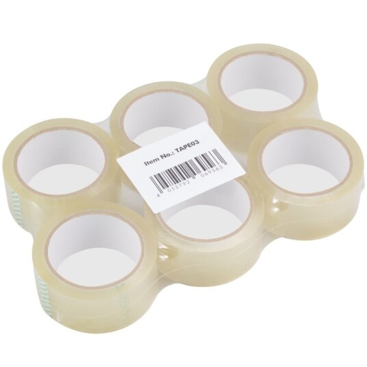 LogiLink Pakketape Silent 48 mm x 66 m Transparent 6-pakning LogiLink Pakketape Silent 48 mm x 66 m Transparent 6-pakning