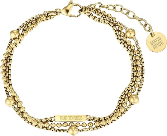 Bud To Rose Sacramento 3 Row Bracelet Silver Gold ONE SIZE Bud To Rose Sacramento 3 Row Bracelet Silver Gold ONE SIZE