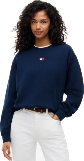 Tommy Jeans Tjw Bxy Badge Crew Navy L