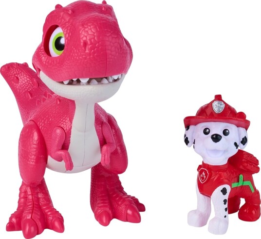 Paw Patrol Marshall Dino-Film Lekefigur med Lyd og Bevegelige Deler Hvit Rosa Rød Paw Patrol Marshall Dino-Film Lekefigur med Lyd og Bevegelige Deler Hvit Rosa Rød