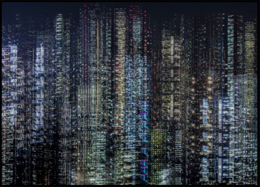 Vibrant City Night Lights Plakat / 40x50