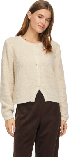 Vila Pigga O Neck Long Sleeve Knit Jacket Hvit XXL