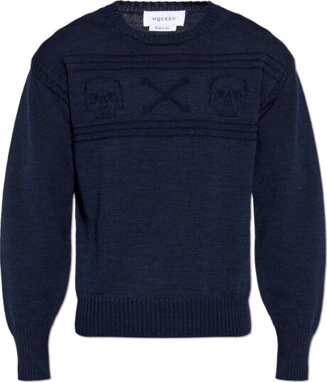 Alexander McQueen Herre Strikkevarer Blå 2XL,