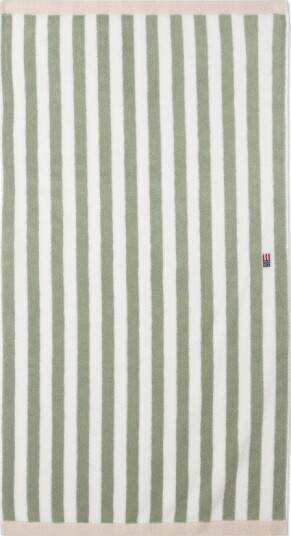 Lexington Home Block Striped Towel Vintage Green/White/Moonbeam - Khaki green - 100X150