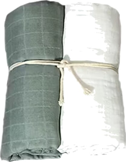 Mini Dreams Musselinteppe 2-Pack Grønn Sand