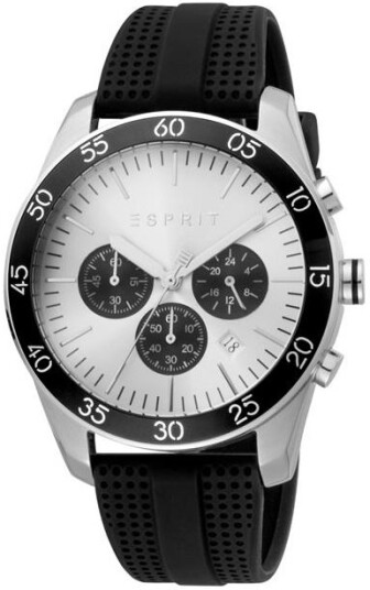 Esprit Herreklokke ES1G204P0035 Jordan Sølvfarget/Gummi Ø44 mm Esprit Herreklokke ES1G204P0035 Jordan Sølvfarget/Gummi Ø44 mm