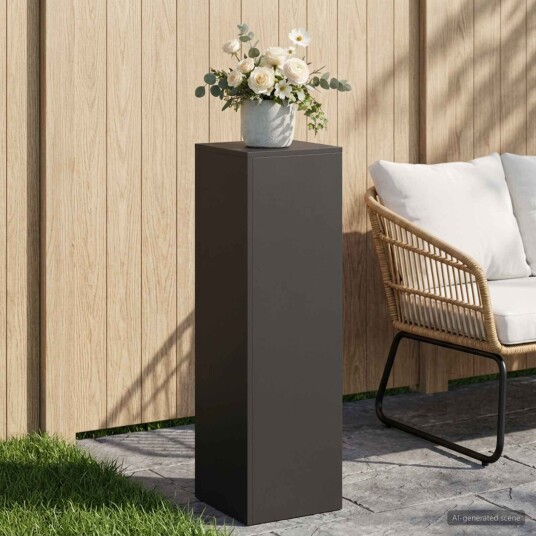 vidaXL Planteholder Svart 30 x 30 x 100 cm Stål