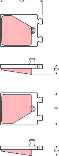 TRW GDB563 Bremsebelegg, håndbrems