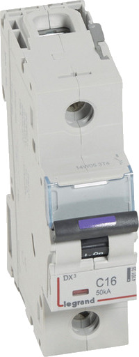 Legrand DX3 MCB automatsikring C16 1P 1M 50kA Legrand DX3 MCB automatsikring C16 1P 1M 50kA