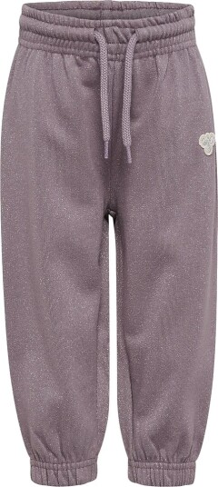 Hummel Bukser   HmlMini   Loose   Grå Ridge m. Glitter   Hummel   62   Bukser   bomull   Lilla