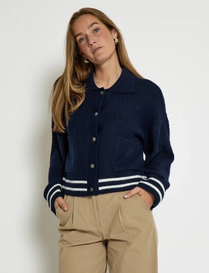 Peppercorn Pckamilla Grs Knit Jacket Navy XS Peppercorn Pckamilla Grs Knit Jacket Navy XS