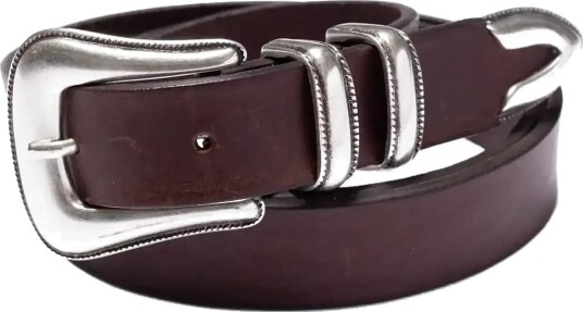 Nudie Jeans Western Silver Belt Black   Brown   105