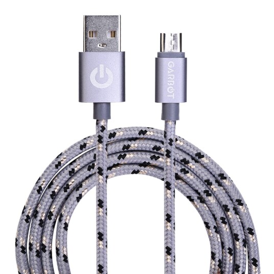 GARBOT Grab&Go 1m Braided Micro-USB Cable Silver GARBOT Grab&Go 1m Braided Micro-USB Cable Silver