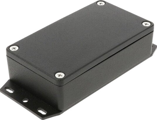 Hammond Electronics 1550Z106FBK 115 × 66 × 30 mm Støpt Aluminium Sort Kabinett