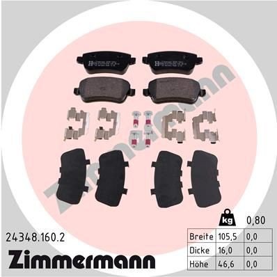 Bremseklosser ZIMMERMANN 24348.160.2