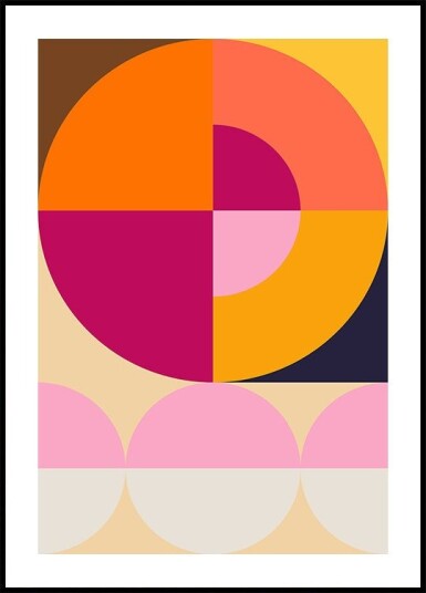Colorful Geometric Shapes Plakat Plakat / 70x100cm Colorful Geometric Shapes Plakat Plakat / 70x100cm