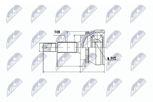 Nty Drivknute drivaksel NTY NPZ TY 067