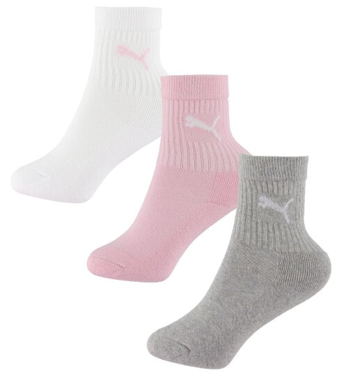 PUMA Puma Kids Crew Sock 3P Pink 31-34