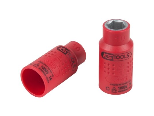 Ks Tools 118.3839, Stikkontakt, 3/8", Metrisk, 1 Hoder, 14 Mm, Kromvanadiumstål