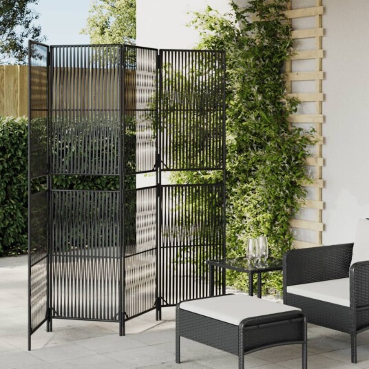  Romdeler 4 paneler svart polyrotting 8721012244184