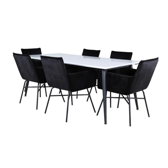 Venture Home Spisegruppe Venture Home Jolie med 6 Annika Stoler Fløyel GR22288