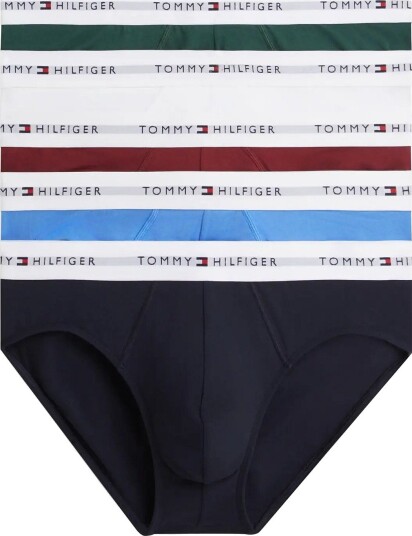 Tommy Hilfiger 5P Brief - NV BLU OR GRN BLU SPEL BURG WHT - XXL
