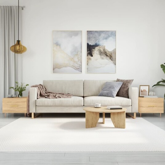 Salongbord 2 stk sonoma eik 50x50x40 cm konstruert tre 8720845428327