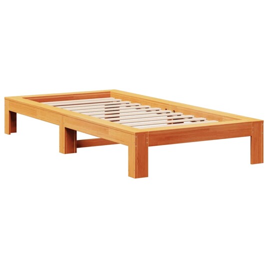  Sengeramme uten madrass voksbrun 90x200 cm heltre furu 8721158384492