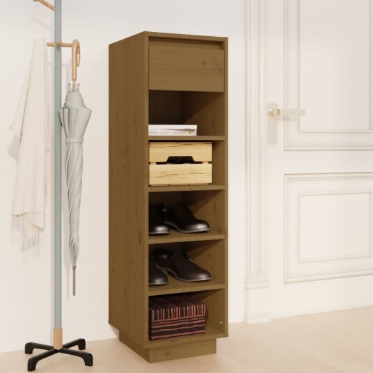vidaXL Veggskap honningbrun 34x30x105 cm heltre furu vidaXL Veggskap honningbrun 34x30x105 cm heltre furu