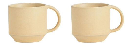 OYOY Yuka espressokopp 2-pk Butter
