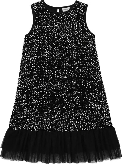Minymo Dress Velvet W. Sequins TAP SHOE 140