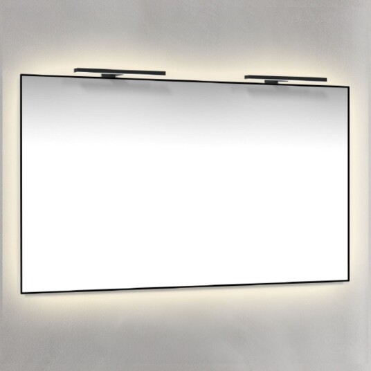 Macro Design Rammespeil T belysning LED med Ambilight   Svart / 120cm
