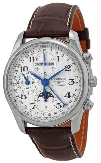 Longines Herreklokke L2.673.4.78.3 Master Sølvfarget/Lær Ø40 mm Longines Herreklokke L2.673.4.78.3 Master Sølvfarget/Lær Ø40 mm