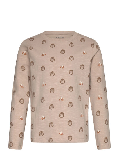 Minymo T Shirt Ls Aop Beige 98