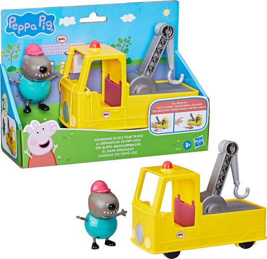 Peppa Pig Bestefar Hundens Slepebil Kranbil Plast Flerfarget