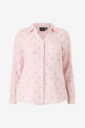 Zizzi Skjorte vvIva L/S Blouse Rosa
