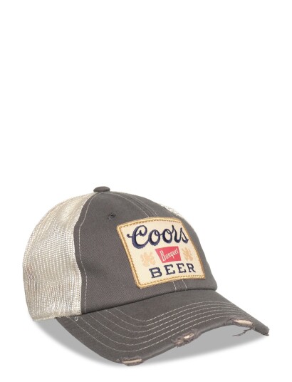 American Needle Coors Beer Charcoal/Stone Trucker Orville American Needle Grey ONE SIZE