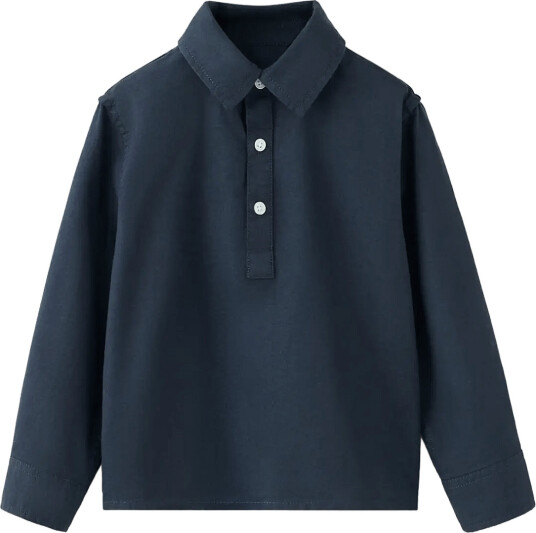 Mango Cotton Denim Shirt Navy 116