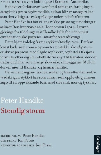 Stendig Storm Av Peter Handke