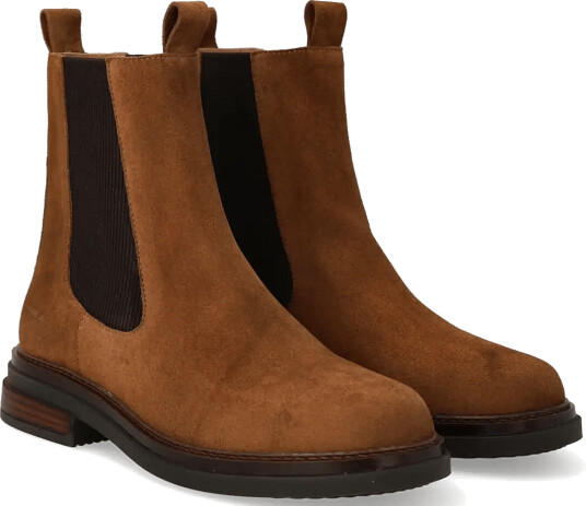 ANGULUS Booties Flat With Elastic Brown 39