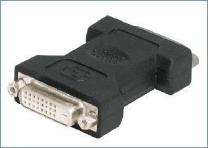 Dvi Adapter, 24+1 Pins Dvi Hunn. / 24+1Pin Dvi-Kontakt Adapter For Tilkobling Av To Dvi-Kabler (38998)