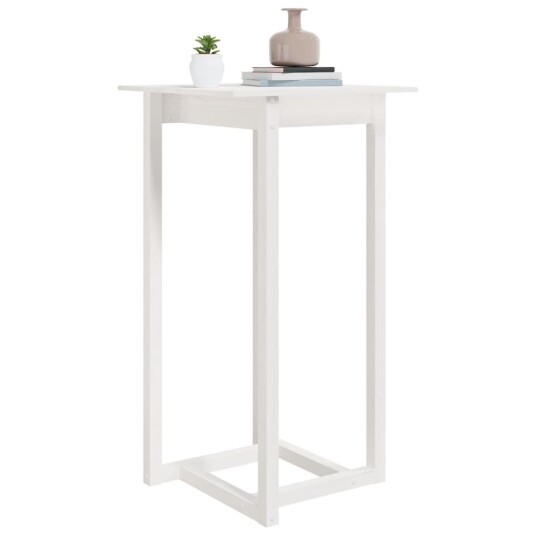vidaXL Barbord hvit 60x60x110 cm heltre furu vidaXL Barbord hvit 60x60x110 cm heltre furu